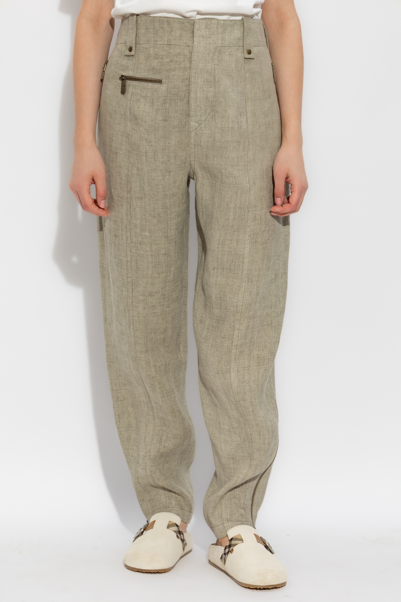 【関税&送料込】Burberry Ash Coloured Trousers With Lapels Burberry Ash coloured trousers with lapels | TheDoubleF